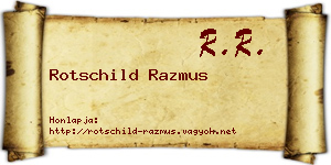 Rotschild Razmus névjegykártya